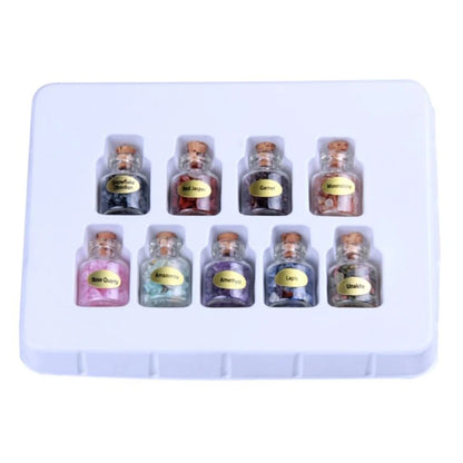 9 Mini Gemstone Bottles