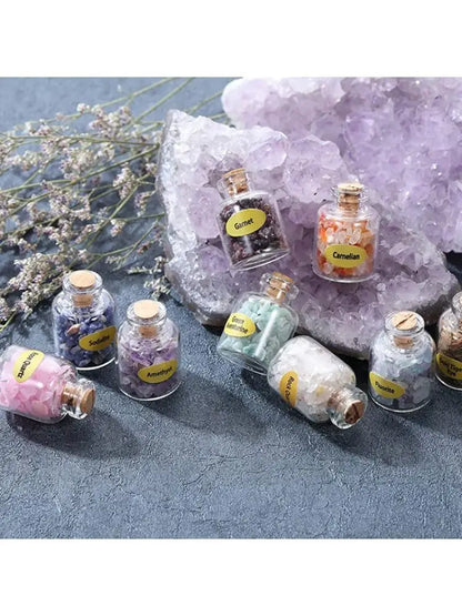 9 Mini Gemstone Bottles