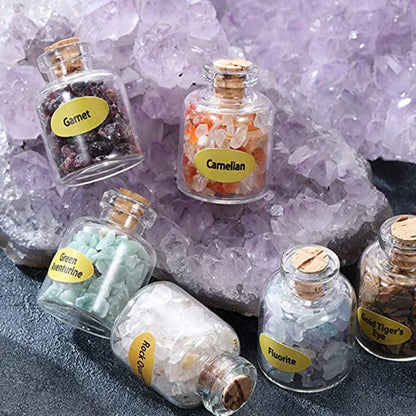 9 Mini Gemstone Bottles