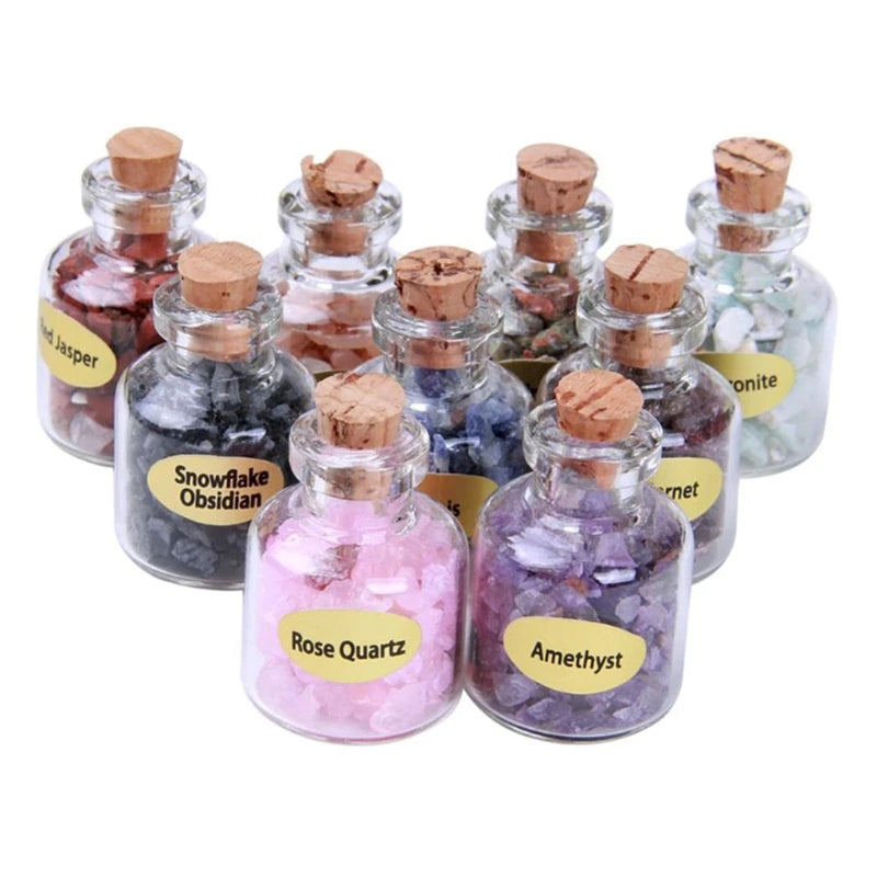 9 Mini Gemstone Bottles