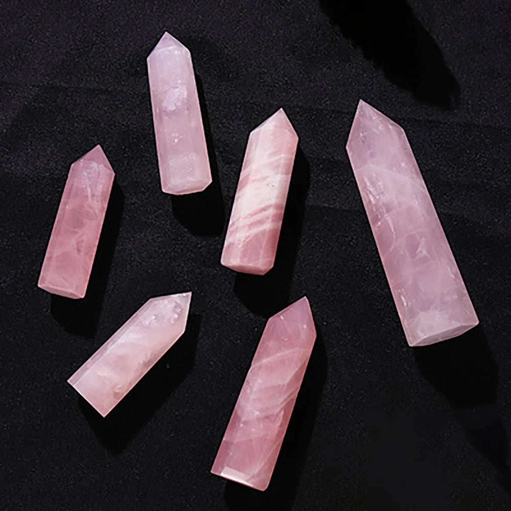 Natural Rose Quartz Crystal Point Pink