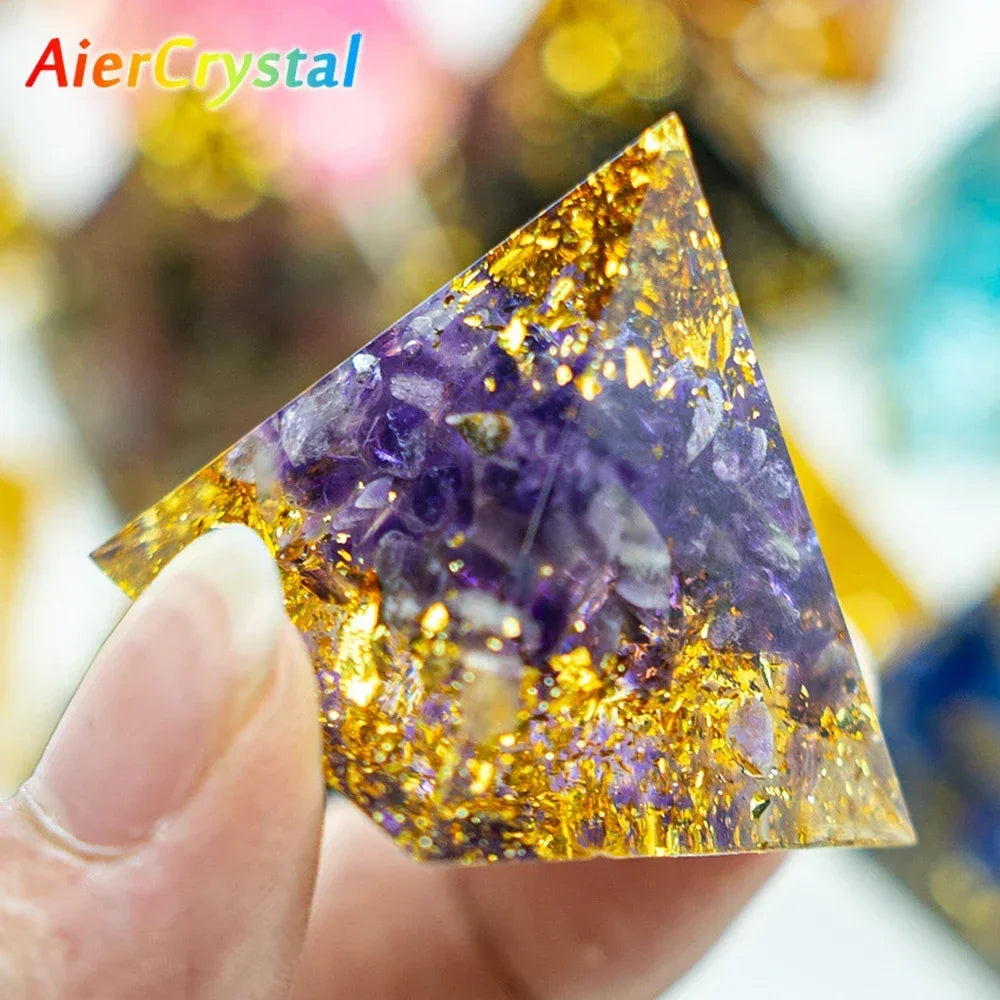 1.18in Natural Crystal Pyramid Energy Generator