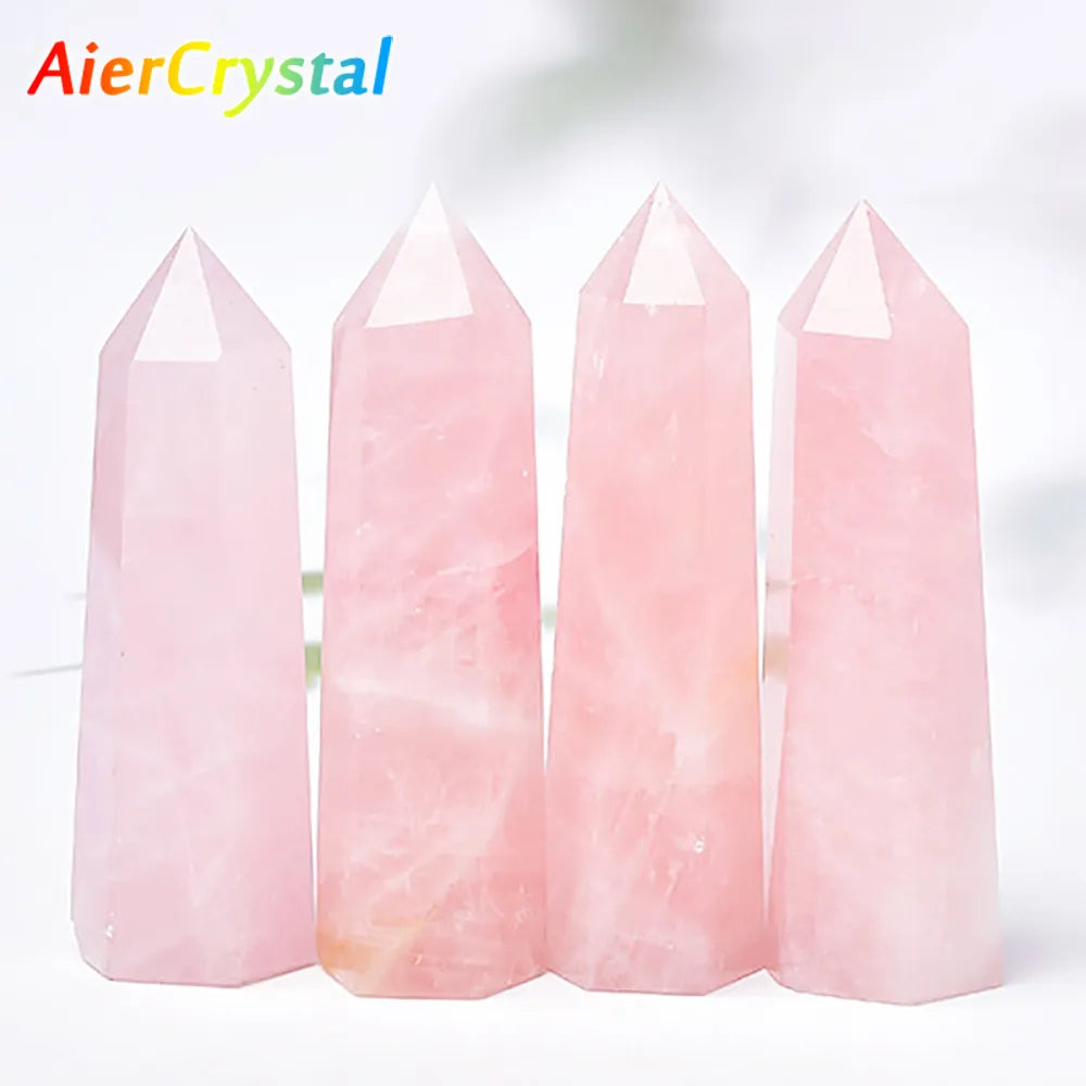 Natural Rose Quartz Crystal Point Pink