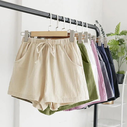 Summer Shorts - Drawstring High Waist