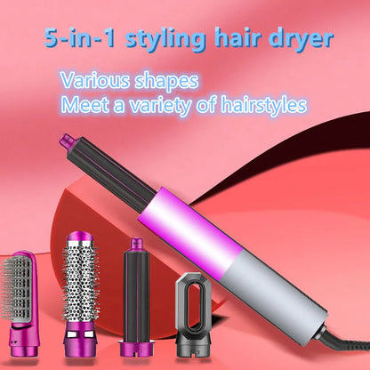 Airwrap 5 in 1 Hair Dryer Hot Comb Set Professional Curling Iron