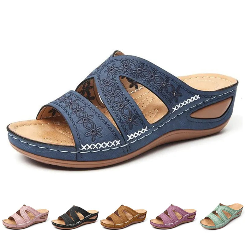 Summer Wedges - Platform Retro Slippers