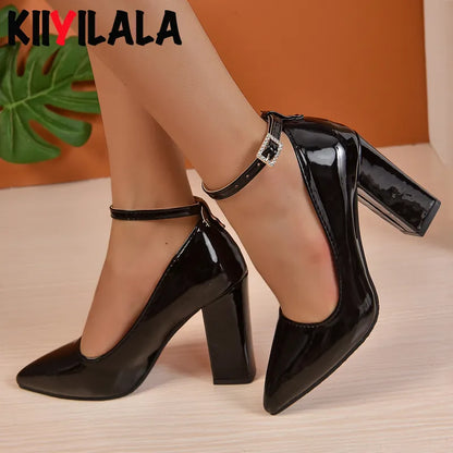 High Heel - Pointed Toe With Buckle