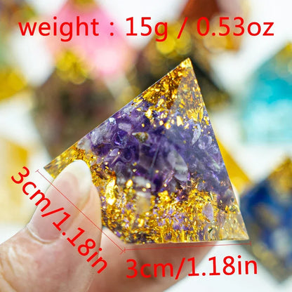 1.18in Natural Crystal Pyramid Energy Generator