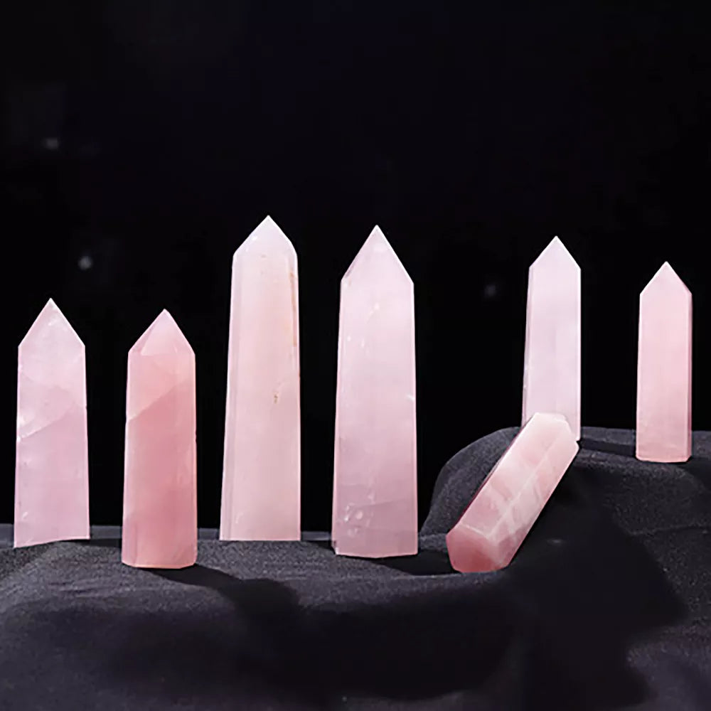 Natural Rose Quartz Crystal Point Pink