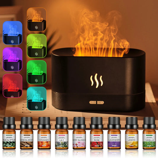 Flame Air Aroma Diffuser with Essential Oil