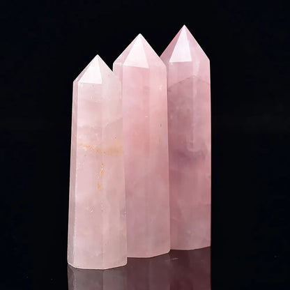 Natural Rose Quartz Crystal Point Pink