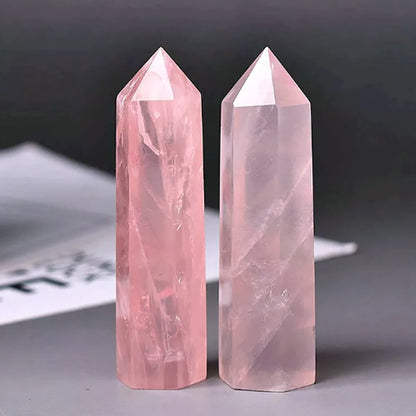 Natural Rose Quartz Crystal Point Pink