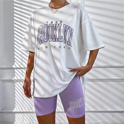 2024 Summer 2 Piece - Brooklyn Print Tee & Shorts